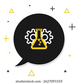 Linha ícone de Bioengenharia isolado no fundo branco. Ícone Elemento de genética e bioengenharia. Biologia, molécula, ícone químico. Conceito de contorno colorido. Vetor