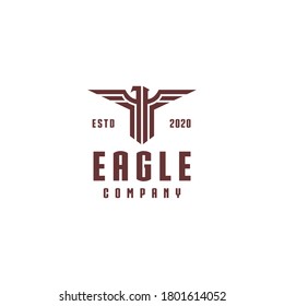 Line Bird Logo For Company. modern Icon And animal Vector. falcon Symbol Design Vector