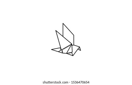   line bird logo design vector - Vector
