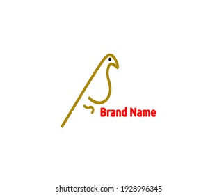 einfaches Design für das Logo von Linienvögeln