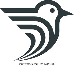 Line Bird Logo Vector Icon