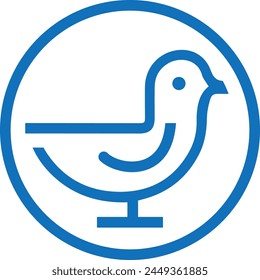 Line Bird Logo Vector Icon