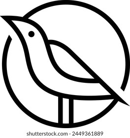Line Bird Logo Vector Icon