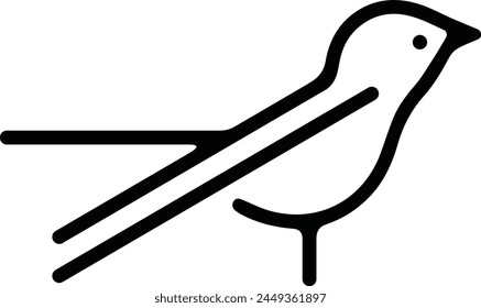 Line Bird Logo Vector Icon