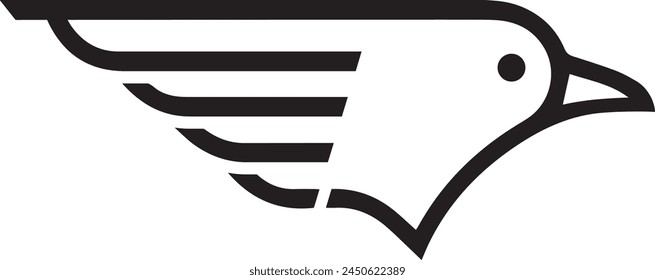 Line Bird Logo Vector Icon