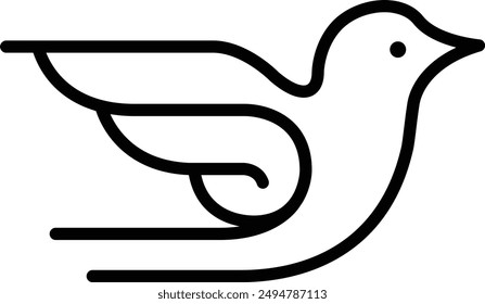 Line bIrd logo Vector Icon