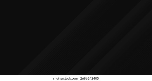 Linie Schwarz abstraktes Hintergrunddesign. Modernes Wellenlinienmuster lux