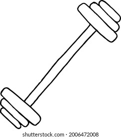 La línea es negra. Una bola oval. Ilustración del icono de Doodle.El icono.Equipo deportivo. dibujo hecho a mano de béisbol para el logo.