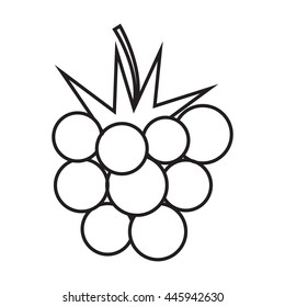 Line blackberry icon for web and mobile. Isolated minimalistic flat design blackberry on the white background. Vector illustration