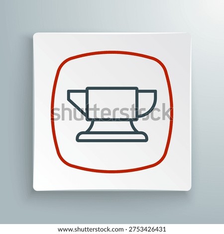 Line Blacksmith anvil tool icon isolated on white background. Metal forging. Forge tool. Colorful outline concept. Vector