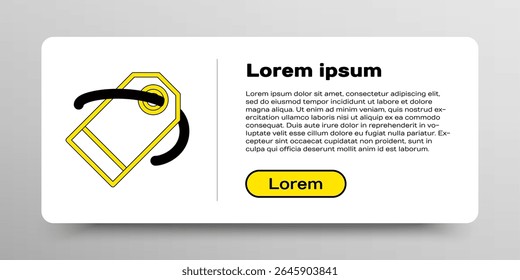 Line Blank label template price tag icon isolated on white background. Empty shopping discount sticker. Template discount banner. Colorful outline concept. Vector
