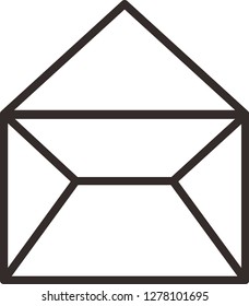  line blank mail icon Editable vector stroke - vector