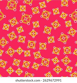 Line Blockchain technology icon isolated seamless pattern on red background. Cryptocurrency data. Abstract geometric block chain network technology business.  Vector - Powered by Shutterstock - Get 15% off with code: PIKWIZARD15