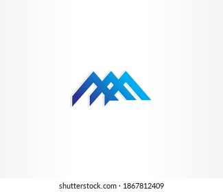 Line blue icon design template