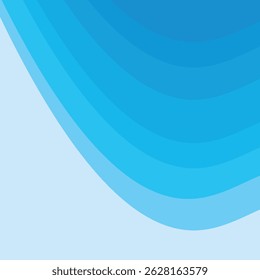 Línea de sombra azul a azul claro