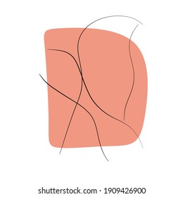 Line boho. Abstract Line Art boho. Abstract Plant Art design for print, cover, wallpaper, Minimal and natural wall art. Vector illustration.. Abstract Plant Art design for print, cover, wallpaper