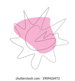 Line boho. Abstract Line Art boho. Abstract Plant Art design for print, cover, wallpaper, Minimal and natural wall art. Vector illustration.. Abstract Plant Art design for print, cover, wallpaper