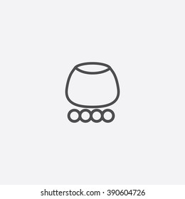 line bonfire bowler Icon