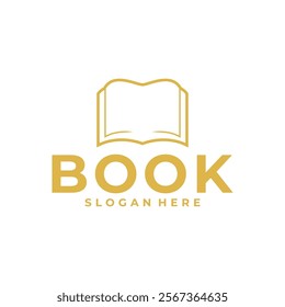 Line Book Education logo vector icon