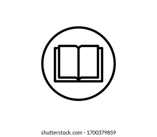 Icono del Libro de líneas aislado en fondo blanco. Símbolo de esquema para diseño de sitio web, aplicación móvil, ui. Pictograma del libro. Ilustración vectorial, derrame editorial. Eps10