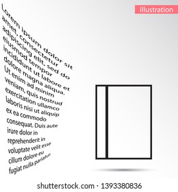 line book Icon . Lorem Ipsum Illustration design