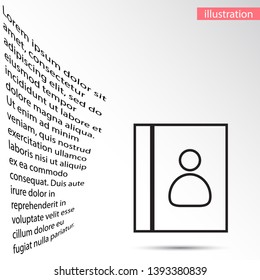 line book Icon . Lorem Ipsum Illustration design