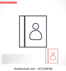 line book Icon . Lorem Ipsum Illustration design