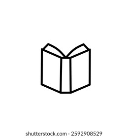line book icon. book sketch icon template. literacy icon.