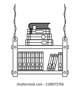 line books education inside interior wood shelf