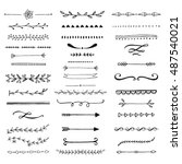 Line borders, text dividers and laurel design elements.