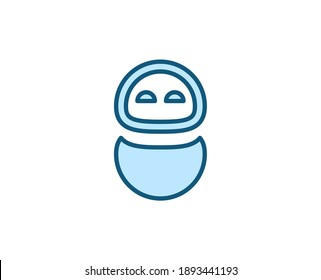 Line-Bot-Symbol einzeln auf weißem Hintergrund.