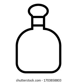 icono del frasco de línea. icono de cerveza de línea simple. vector de icono del frasco.