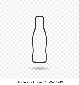 line bottle Icon. Stock vector illustration isolated on white background.