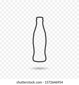 line bottle Icon. Stock vector illustration isolated on white background.