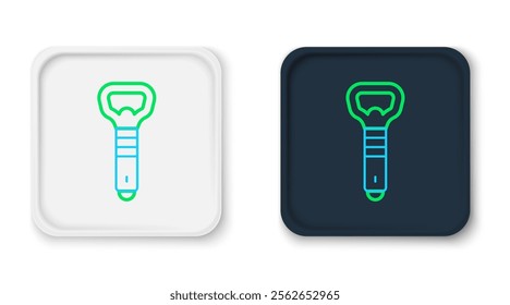 Line Bottle opener icon isolated on white background. Colorful outline concept. Vector