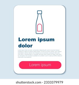 Line Bottle of water icon isolated on grey background. Soda aqua drink sign. Colorful outline concept. Vector