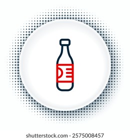 Line Bottle of water icon isolated on white background. Soda aqua drink sign. Colorful outline concept. Vector