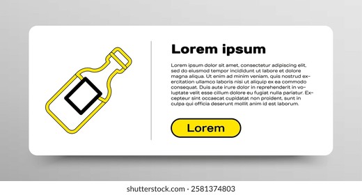 Line Bottle of water icon isolated on white background. Soda aqua drink sign. Colorful outline concept. Vector