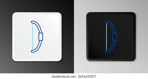 Linienbogensymbol einzeln auf grauem Hintergrund. Farbiges Umrisskonzept Vektorgrafik