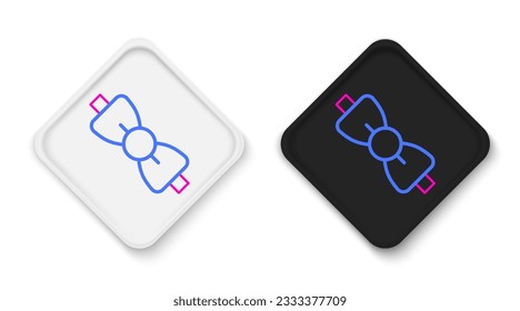 Line Bow tie icon isolated on white background. Colorful outline concept. Vector