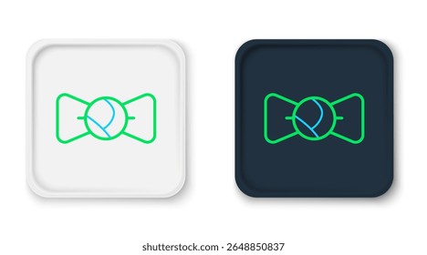 Line Bow tie icon isolated on white background. Colorful outline concept. Vector