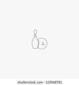 line bowling pin icon
