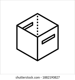 Line Box icon vector illustration. perfect for any purposes. isolated on white background