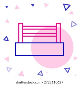 Line Boxing ring icon isolated on white background. Colorful outline concept. Vector