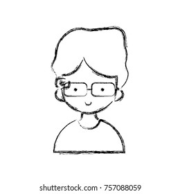 line boy with 3d glasses to virtual video game