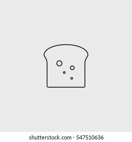 line bread icon illustration isolated vector sign symbol