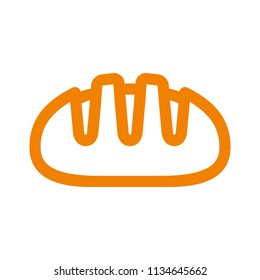 Line bread icons on white background – stock vector