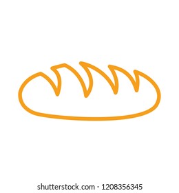 Line bread icons on white background – vector