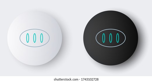 Line Bread loaf icon isolated on grey background. Colorful outline concept. Vector