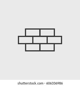 Line  brick  icon illustration isolated vector sign symbo